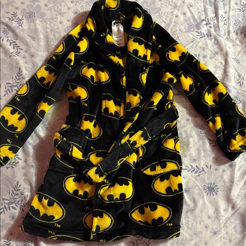 Batman Black and Yellow Fleece Robe